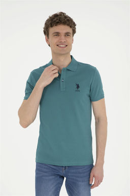 U. S. Polo Assn / Мужская темно-зеленая базовая футболка