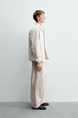 PANTAL?N CHINO STRAIGHT FIT LAVADO EFECTO VINTAGE / Beige claro