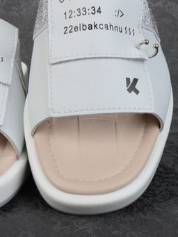 08-PED122-1 WHITE Босоножки женские (натуральная кожа)