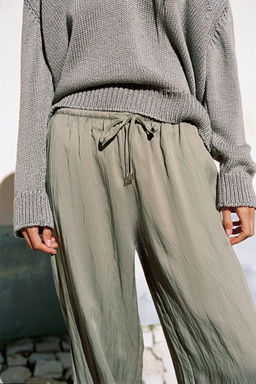 PANTAL?N BOMBACHO CINTURA EL?STICA / Gris topo - Zara фото 3