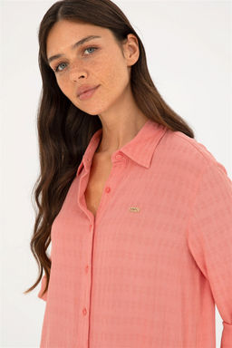 U. S. Polo Assn / Женская рубашка с длинным рукавом цвета граната - U.s. polo assn фото 2