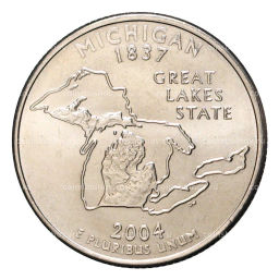 25 центов (1/4 доллара) 2004 года Р США Штаты и территории  Мичиган