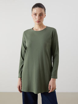 Bisiklet Yaka Fitilli Kad?n Tunik