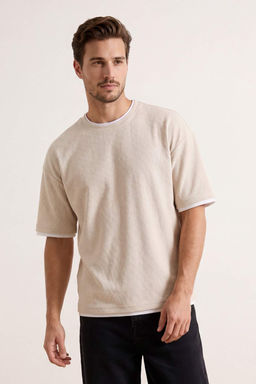 Antrasit Oversize/Genis Kesim Dokulu T-Shirt TMNSS26TS00017 - Trendyolmilla фото 12