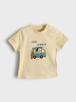 Bisiklet Yaka Bask?l? Erkek Bebek Ti??rt ve ?ort 2li