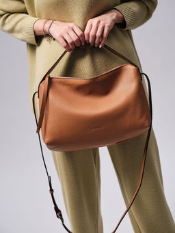 Сумка кожаная Deboro 30963 коричневый лист