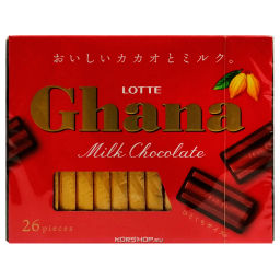 Молочный шоколад Экселлент Ghana Lotte, Япония, 119,6 г Акция