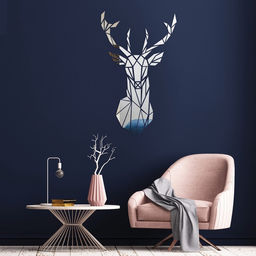 Зеркало настенное «Олень», на клеевой основе, акриловое, 66 деталей, 72×43 см