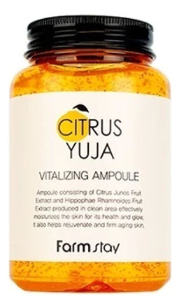 Эссенция ампульная освежающая с экстрактом юдзу FARMSTAY Citrus Yuja Vitalizing Ampoule, 250ml