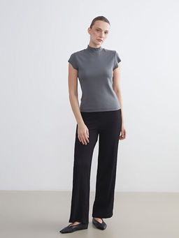 Beli Lastikli Dokulu Geni? Pa?a Kad?n Pantolon