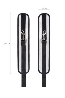 Поножи Anonymo #0157, полиэстер, черно-серебристый, 28,5 см