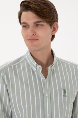 Erkek Haki Uzun Kollu G_mlek Sepette S_rpriz _ndirim - U.s. polo assn фото 2