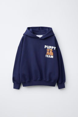 SUDADERA CAPUCHA TEXTO PERROS / Azul - Zara фото 2