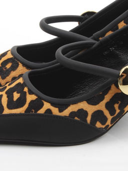 06-DMD-P216 BLACK/LEOPARD Туфли женские (натуральная кожа с ворсом, нубук)