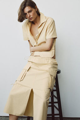 ZW COLLECTION CARGO MIDI SKIRT - Zara фото 3
