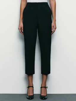 Укороченные брюки с вискозой в составе / Zarina фото 2