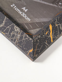 Фоторамка пластик формат А4 см "Гедеон" чёрный с золотом 36х27х2 см