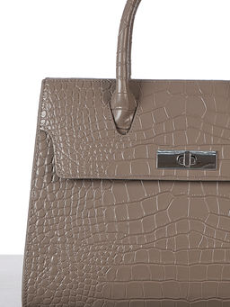 LACCOMA сумка НИ7266-серый натуральная кожа хлопок фото 5