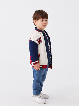 Kolej Yaka Uzun Kollu Erkek Bebek Fermuarl? Sweatshirt - Waikiki фото 2