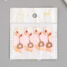 Цена за 4 шт. Декор для творчества акрил Цветы в вазе. Абстракция, 0.2?1.8?4.5 см