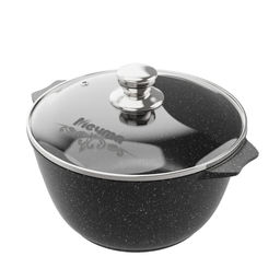 ГРАНИТ BLACK Кастрюля 6,0л, арт. 46802