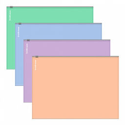 Цена за 12 шт. Zip-пакет пластиковый ErichKrause Matt Pastel Bloom, A4, непрозрачный, ассорти (в пакете по 12 шт.)