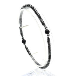 Браслет из гематита с шунгитом шарик 6мм,