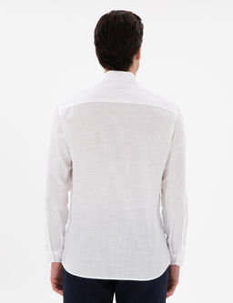 Beyaz Regular Fit D__meli Yaka Pamuklu G_mlek - Cacharel фото 5