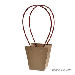 Пакет подарочный для цветов трапеция 10х9х6,5х6,5 / 9090-6 крафт /уп 10/600/