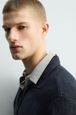TEXTURED POLO SHIRT - Zara фото 7