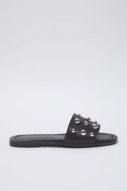 Trendyol Shoes Siyah Gumus Trok Tasl? S?k Kad?n Terlik TAKSS25TE00013 - Trendyolmilla фото 12