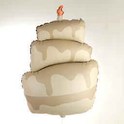 Воздушный шар фольгированный 38" «Сливочный торт», матовый