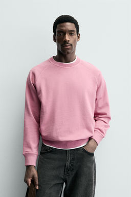 SUDADERA CREWNECK LAVADA / oro rosa - Zara фото 2