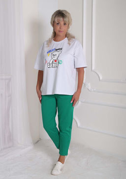 Брюки Клэр зеленые - Марлен фото 2