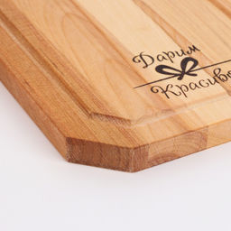 Доска разделочная Гайка малая (кровосток) 30х18х1,8 см - Дарим Красиво фото 4