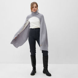 Снуд трансформер MINAKU, размер 56-58, серый