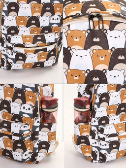 Набор: рюкзак школьный и пенал, с карманами, с принтом, размер 29?12?41 см, розовый/разноцветный