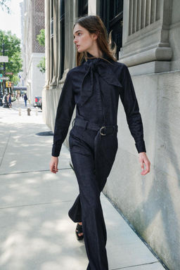 ZW COLLECTION WIDE-LEG HIGH-WAIST JEANS - Zara фото 4