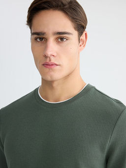 Bisiklet Yaka Uzun Kollu Erkek Ti??rt