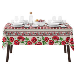 Мир Вам Скатерть 180х145см, длина стола до 140см, на 6 персон, хлопок Комфорт 171г/м2, Домашняя мода (Россия)  фото 9
