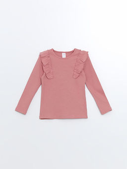 Bisiklet Yaka Bask?l? K?z ?ocuk Bluz 2li