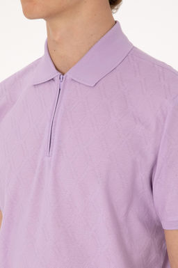 Erkek Regular Fit Fermuarl_ Lila Desenli Ti__rt Sepette S_rpriz _ndirim - U.s. polo assn фото 7