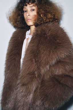 ZW COLLECTION FAUX FUR JACKET - Zara фото 8