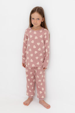 К 1561/серая пудра,сердечки пижама дет - Crockid фото 5