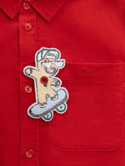 ACOOLA / Сорочка верхняя детская для мальчиков Roberti красный фото 6