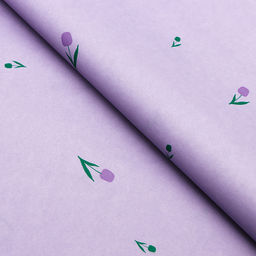 Цена за 10 шт. Бумага упаковочная тишью, Цветы, сиреневый, 50 см ? 70 см 17 грамм