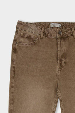 Джинсовые брюки приталенного кроя в стиле 90-х с нормальной талией и узкими потертостями - Defacto фото 2