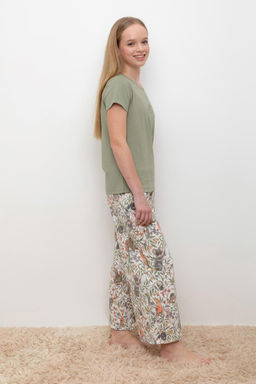 Crockid _ КБ 2827/оливковый хаки,эвкалипт пижама для дев