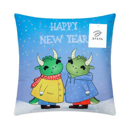 Подушка Этель Happy New Year 40х40 см, 100% п/э, велюр  фото 5