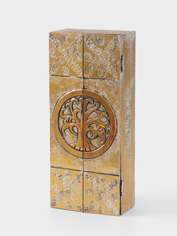 Ключница «Древо», 6 крючков, 14×7×32 см, МДФ, золотистая